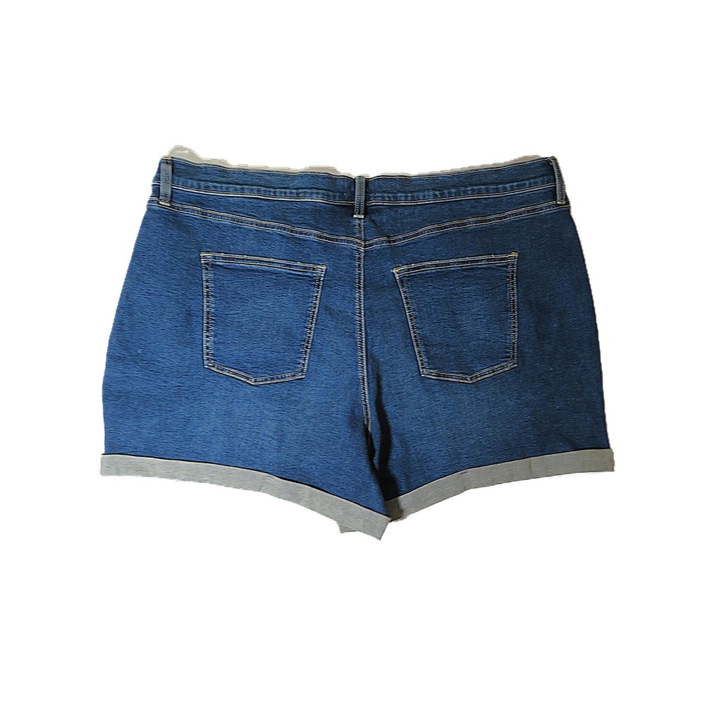 NWT 22W Sonoma Curvy Fit Denim Shorts - Dark Wash Stretch - 5" Inseam - Picture 2 of 5